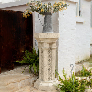 English Elm Christopher Knight Home® - Pedestal Column Plant Stand - 23.25 Inch Indoor/Outdoor Accent For Displays, No Assembly Needed! N772P261942S