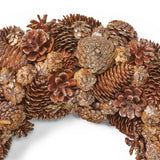 Christopher Knight Home® - Noble House - 18.5" Pine Cone and Glitter Unlit Artificial Christmas Wreath