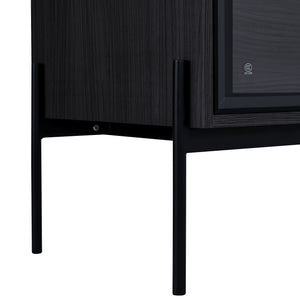 English Elm 51.2'' Freestanding Display Cabinet With Led Lighting & Adjustable Shelves - Modern Storage Solution For Home & Office N845P261794B