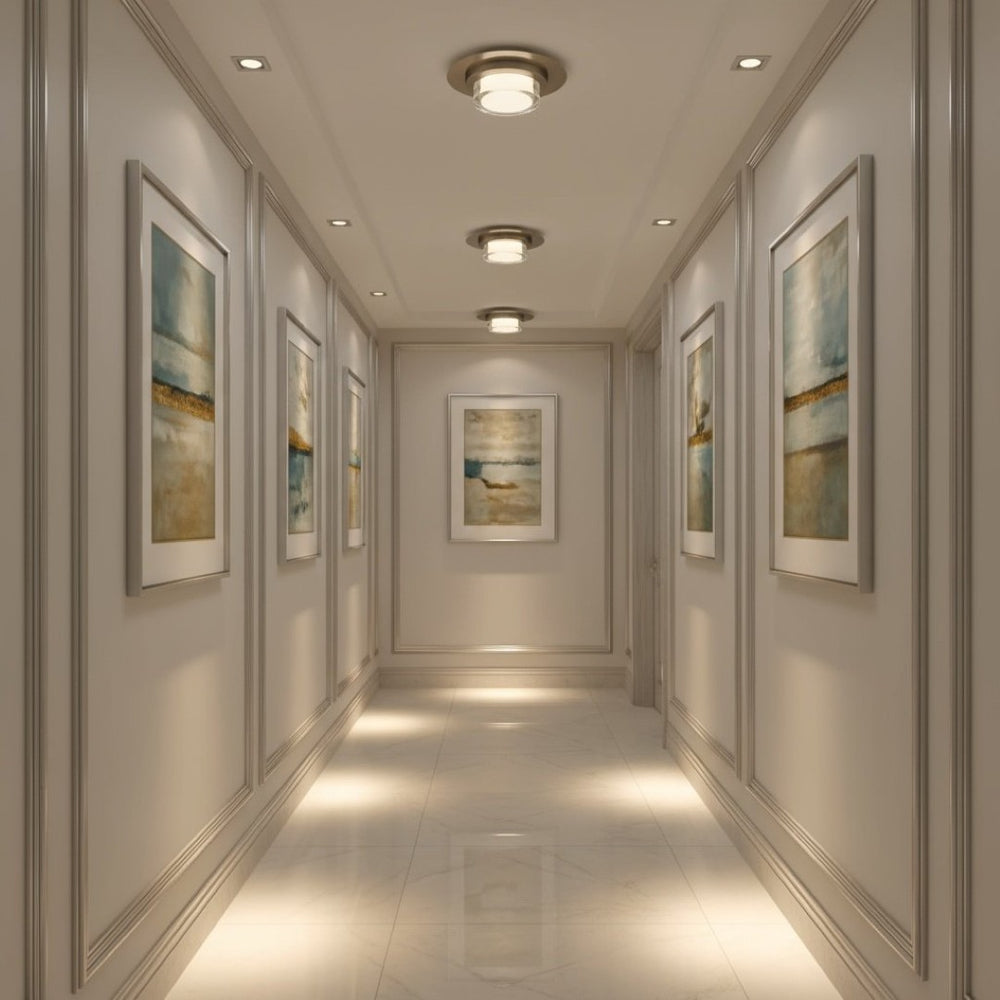 English Elm 12 Inch Square Integrated Led Flush Mount Dimmable Ceiling Light with Acrylic Diffuser Chrome B370P400756