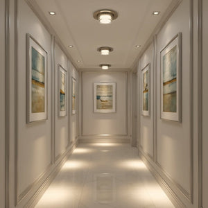 English Elm 12 Inch Square Integrated Led Flush Mount Dimmable Ceiling Light with Acrylic Diffuser Chrome B370P400756