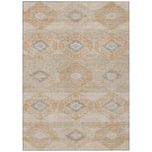 HomeRoots 5' Copper and Gray Aztec Washable Indoor Outdoor Area Rug - Durable, Stylish, and Easy to Clean 8' X 10' 623021