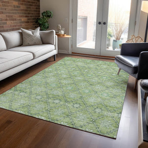 HomeRoots 5' Floral Indoor Outdoor Area Rug - Durable, Easy-Care Design for Patios, Kitchens, and More 5' X 8' 623055