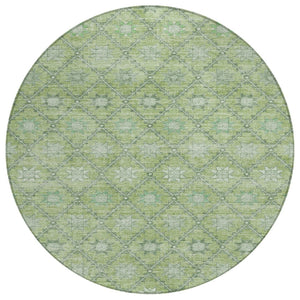 HomeRoots 5' Floral Indoor Outdoor Area Rug - Durable, Easy-Care Design for Patios, Kitchens, and More 8' Round 623056