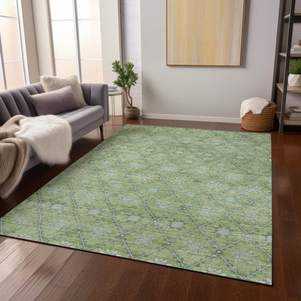HomeRoots 5' Floral Indoor Outdoor Area Rug - Durable, Easy-Care Design for Patios, Kitchens, and More 8' X 10' 623057