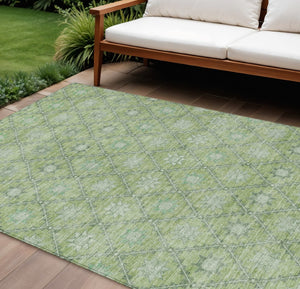 HomeRoots 5' Floral Indoor Outdoor Area Rug - Durable, Easy-Care Design for Patios, Kitchens, and More 9' X 12' 623058