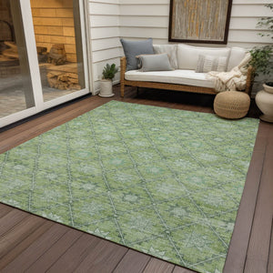 HomeRoots 5' Floral Indoor Outdoor Area Rug - Durable, Easy-Care Design for Patios, Kitchens, and More 10' X 14' 623059