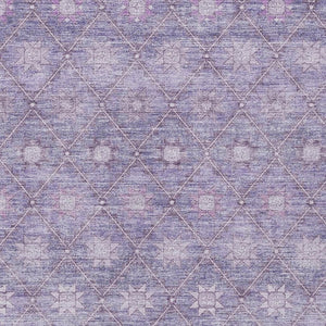 HomeRoots 5' Floral Washable Indoor Outdoor Area Rug in Purple and Ivory – Durable, Stylish, Easy-Care Design 5' X 8' 623061