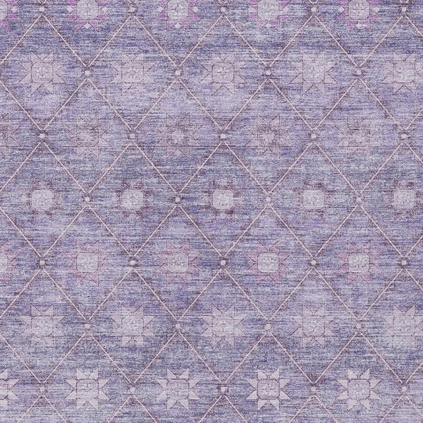 HomeRoots 5' Floral Washable Indoor Outdoor Area Rug in Purple and Ivory – Durable, Stylish, Easy-Care Design 5' X 8' 623061