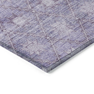 HomeRoots 5' Floral Washable Indoor Outdoor Area Rug in Purple and Ivory – Durable, Stylish, Easy-Care Design 8' X 10' 623063