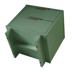English Elm Granville 18" Sage Green Nightstand With 2 Drawers, Glam Gold Accents & Modern Wood Design B365P398528