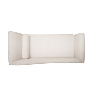 English Elm Chaise Lounge Upholstered Accent Piece Tailored Silhouette for Living Room or Bedroom Beige N776P396744F