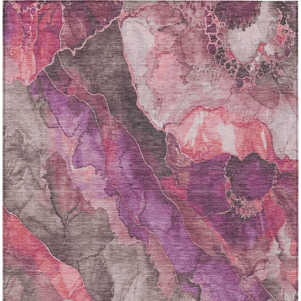 HomeRoots 5' Timeless Blush & Purple Floral Area Rug - Durable, Washable Design for Indoor & Outdoor Spaces 8' X 10' 623213