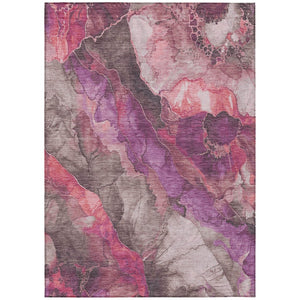 HomeRoots 5' Timeless Blush & Purple Floral Area Rug - Durable, Washable Design for Indoor & Outdoor Spaces 10' X 14' 623215