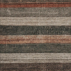 HomeRoots 5' Striped Washable Area Rug in Rust and Taupe – Durable Indoor/Outdoor Design for High-Traffic Spaces 8' X 10' 623243