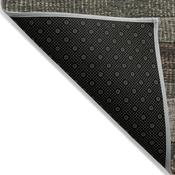 HomeRoots 5' Striped Washable Area Rug in Rust and Taupe – Durable Indoor/Outdoor Design for High-Traffic Spaces 10' X 14' 623245