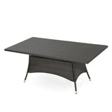 Christopher Knight Home® - Noble House - Corsica Multi Brown Pe Rectangle Dining Table