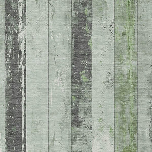 HomeRoots 5' Stylish Artichoke Green & Gray Striped Washable Area Rug for Indoor & Outdoor Versatility 9' X 12' 623316