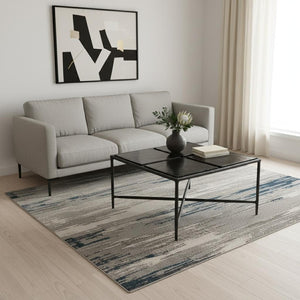 HomeRoots 32" Black Glass and Aluminum Square Pedestal Coffee Table - Modern Centerpiece for Any Room Decor 623347