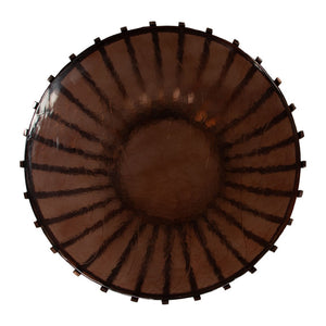 HomeRoots 34" Contemporary Bronze Glass & Iron Round Coffee Table - Stylish, Durable & Versatile Design 623349