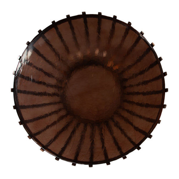 HomeRoots 34" Contemporary Bronze Glass & Iron Round Coffee Table - Stylish, Durable & Versatile Design 623349