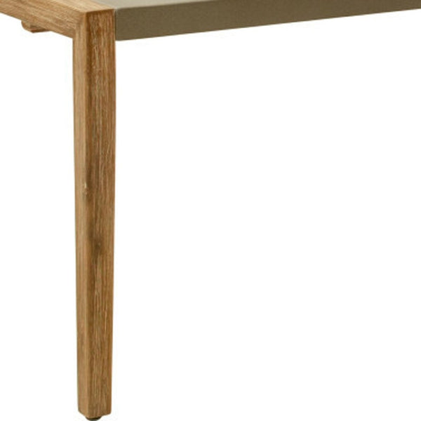 HomeRoots 79" Gray Wood Pedestal Dining Table – Modern Rectangular Design for Stylish Dining & Workspace Use 623356