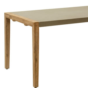 HomeRoots 79" Gray Wood Pedestal Dining Table – Modern Rectangular Design for Stylish Dining & Workspace Use 623356