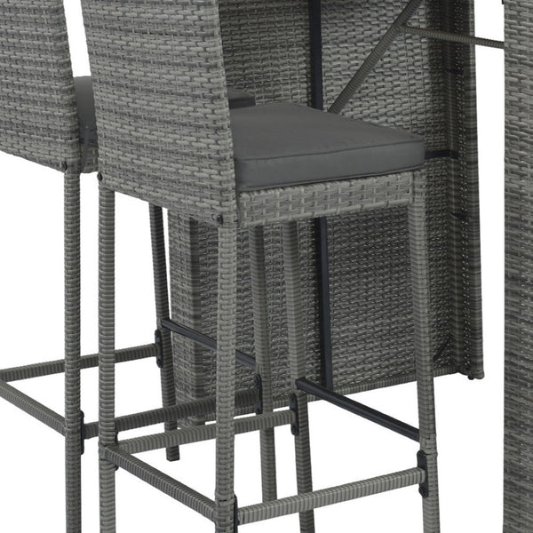 HomeRoots Five-Piece Solid Wood Dining Set: Stylish Brown & Gray Ensemble with Four Comfortable Chairs 623376