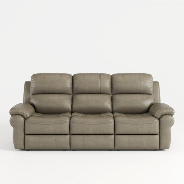 English Elm Breathable Fabric Power Reclining Sofa with Wireless Charging and Drop Down Console W1896141758