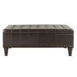 OSP Home Furnishings Caldwell storage ottoman Espresso