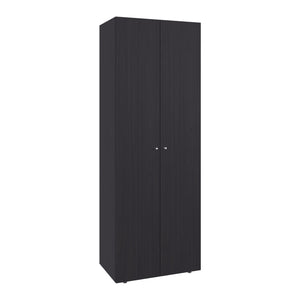 English Elm Home 2 Doors Closet System Armoire with Hanging Rod & Shelf, Compact Modern Bedroom Storage Black B070P351129