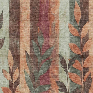 HomeRoots 5' Terra Cotta and Sage Floral Indoor Outdoor Area Rug - Durable, Washable, Timeless Charm! 8' X 10' 623464