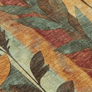 HomeRoots 5' Elevate Your Space with a Timeless Floral Washable Area Rug for Indoor & Outdoor Use 10' X 14' 623472