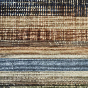 HomeRoots 5' Blue and Brown Striped Washable Area Rug for Indoor and Outdoor Durability and Style 8' X 10' 623518