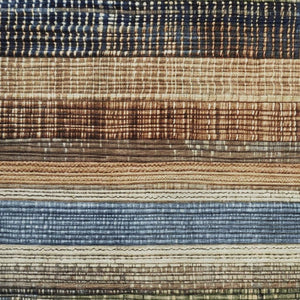 HomeRoots 5' Blue and Brown Striped Washable Area Rug for Indoor and Outdoor Durability and Style 10' X 14' 623520