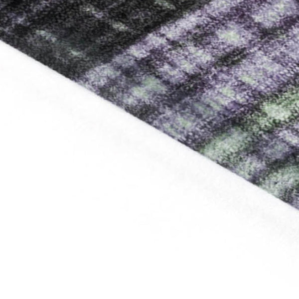 HomeRoots 5' Striped Purple and Green Area Rug for Indoor and Outdoor Use – Durable, Washable, Versatile Design 9' X 12' 623525
