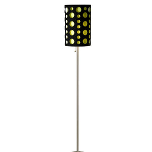 English Elm 66" Tall Retro Metal Floor Lamp - Chic Black & Green Two-Layer Shade For Modern Living Spaces B072116049