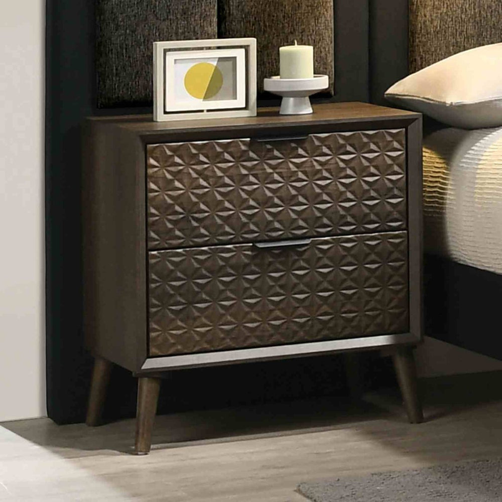 English Elm Contemporary Glam Nightstand Glossy White Lacquer Chrome Legs Dovetail Drawer Bedroom B2741P435315