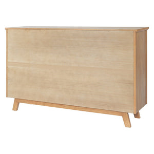 English Elm Modern Four Door Glass Front Display Cabinet Solid Wood Mid-century Living Room N758P412506N