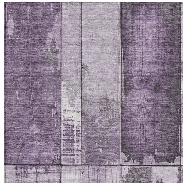 HomeRoots 5' X 8' Stylish Purple and Gray Geometric Area Rug - Durable, Washable for Indoor and Outdoor Spaces 623666