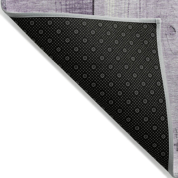 HomeRoots 8' Geometric Purple and Gray Washable Area Rug - Durable, Stylish, Indoor/Outdoor Use for Busy Homes 623667