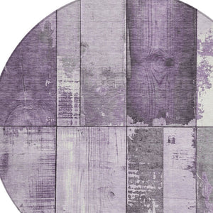 HomeRoots 8' Geometric Purple and Gray Washable Area Rug - Durable, Stylish, Indoor/Outdoor Use for Busy Homes 623667