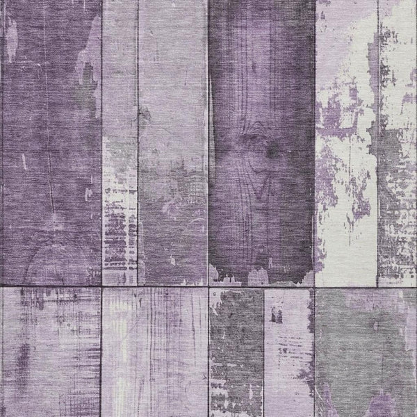 HomeRoots 9' X 12' Purple and Gray Geometric Area Rug - Durable, Washable, Stylish for Indoor & Outdoor Use! 623669