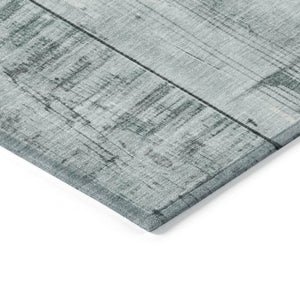 HomeRoots 8' Pale Aqua and Gray Geometric Indoor-Outdoor Area Rug - Stylish, Washable, Durable, and Versatile! 623673