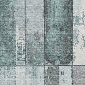 HomeRoots 10' Modern Pale Aqua & Gray Geometric Washable Area Rug - Durable Indoor/Outdoor Design for All Spaces 623676