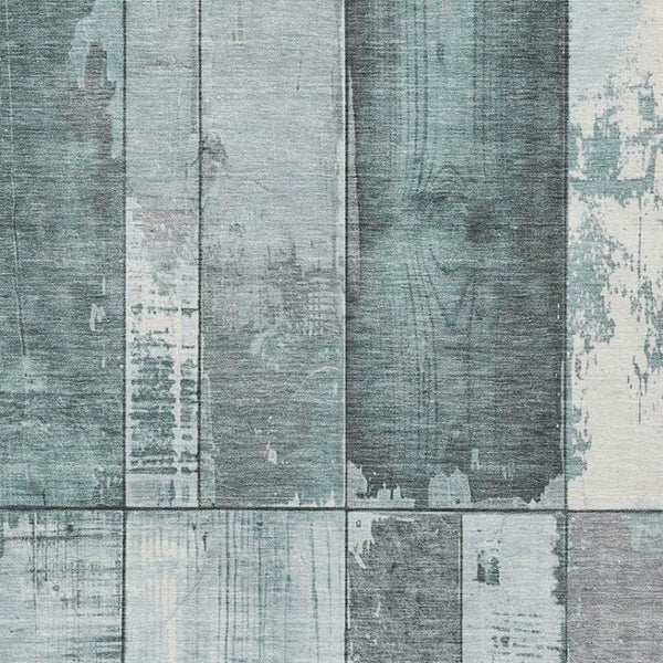 HomeRoots 10' Modern Pale Aqua & Gray Geometric Washable Area Rug - Durable Indoor/Outdoor Design for All Spaces 623676