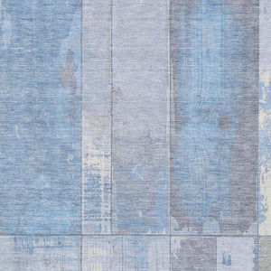 HomeRoots 5' X 8' Sky Blue and Gray Geometric Area Rug - Stylish, Washable, Durable for Indoor & Outdoor Use 623678