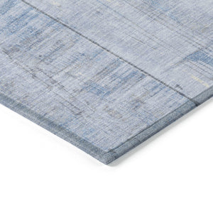 HomeRoots 10' Sky Blue & Gray Geometric Area Rug - Washable Indoor/Outdoor Design for High-Traffic Spaces 623682