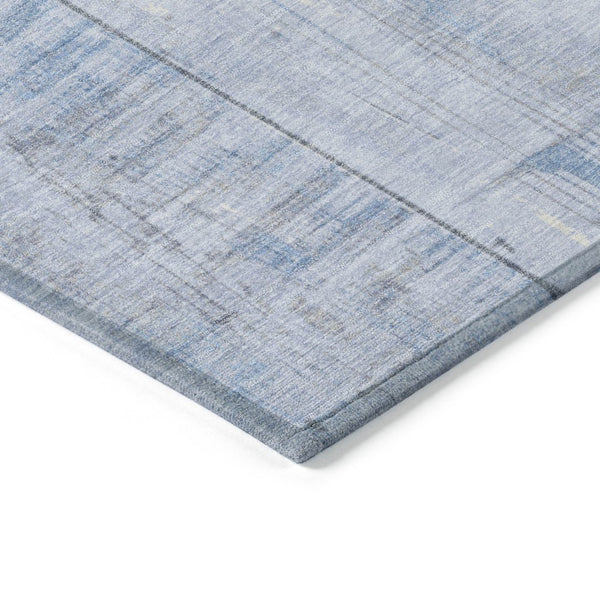 HomeRoots 10' Sky Blue & Gray Geometric Area Rug - Washable Indoor/Outdoor Design for High-Traffic Spaces 623682