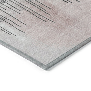 HomeRoots 5' X 8' Blush and Gold Abstract Washable Rug for Indoor/Outdoor - Stylish, Durable, Easy-Care Design! 623774